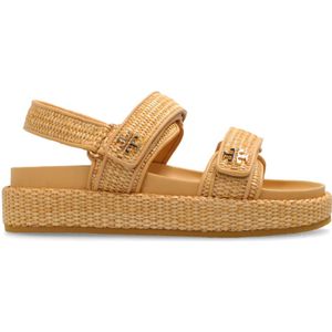 Tory Burch, Dames, Schoenen, Beige, Maat: 38 1/2 EU Leer,