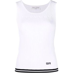 Sonia Rykiel, Dames, Tops, Wit, Maat: L Viscose,