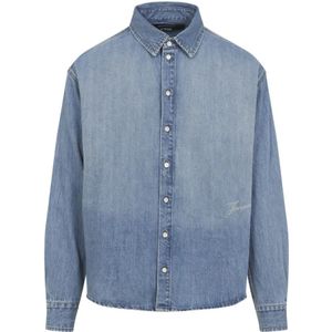 Jacquemus, Heren, Overhemden, Blauw, Maat: S Katoen,