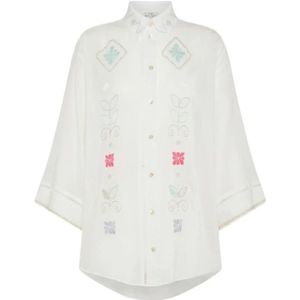 Forte Forte, Dames, Blouses & Shirts, Wit, Maat: M Katoen,