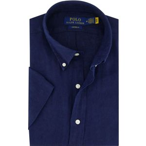 Polo Ralph Lauren - Overhemden - Blauw - Katoen - Casual Overhemd met Korte Mouwen