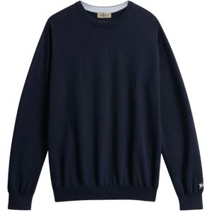 Woolrich, Heren, Truien, Blauw, Maat: M Katoen,