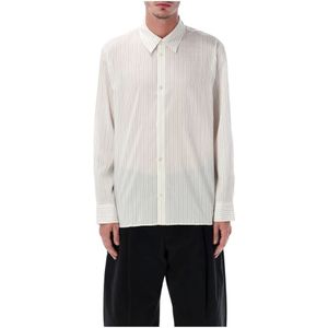 Studio Nicholson, Heren, Overhemden, Wit, Maat: M Zijde,
