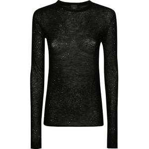 Pinko, Dames, Truien, Zwart, Maat: S