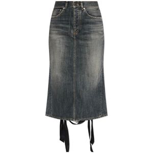 Balenciaga, Dames, Rokken, Grijs, Maat: XS Denim,