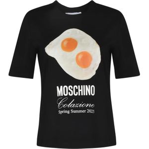 Moschino, Dames, Tops, Zwart, Maat: S
