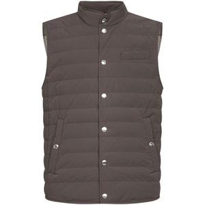 Brunello Cucinelli, Heren, Jassen, Bruin, Maat: 3XL Polyamide,