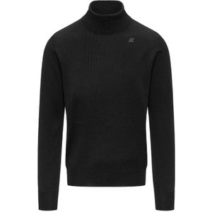 K-Way, Heren, Truien, Zwart, Maat: L Wol,