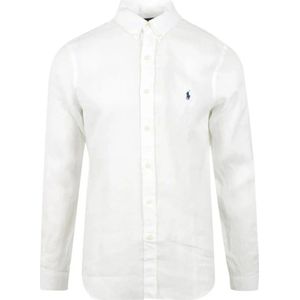 Polo Ralph Lauren, Heren, Overhemden, Wit, Maat: XL Linnen,