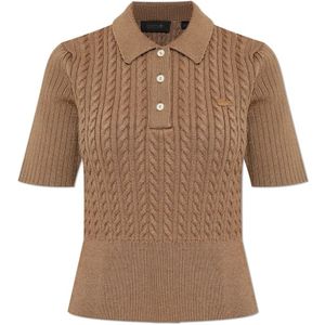 Lacoste, Dames, Truien, Beige, Maat: M Leer,