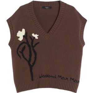Weekend Max Mara, Dames, Truien, Bruin, Maat: M Katoen,