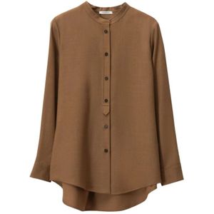 Rosso35, Dames, Blouses & Shirts, Bruin, Maat: L Wol,