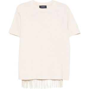 Sportmax, Dames, Tops, Beige, Maat: M Katoen,