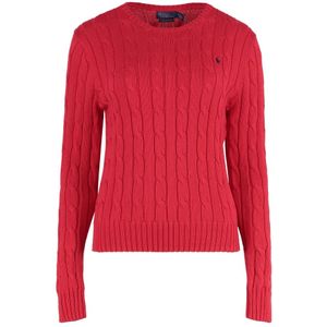 Polo Ralph Lauren - Kabelgebreide Trui - Rood - 100% Katoen