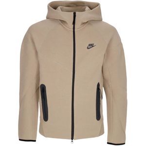 Nike Tech Fleece Full-zip Hoodie , Beige , Heren , Maat: L