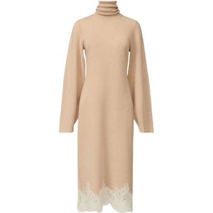 Fabiana Filippi, Dames, Jurken, Beige, Maat: M Zijde,