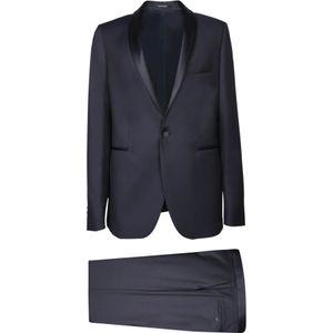 Tagliatore, Heren, Pakken, Blauw, Maat: S Zijde,