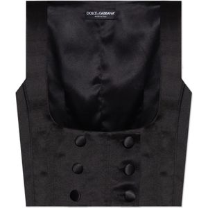 Dolce & Gabbana, Dames, Jassen, Zwart, Maat: XS Zijde,