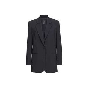 Pinko Stretch Crepe Blazer , Black , Dames , Maat: S