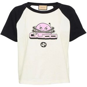 Gucci, Dames, Tops, Wit, Maat: 2XS Katoen,