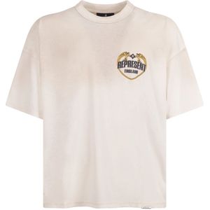 Represent, Heren, Tops, Beige, Maat: S Leer,