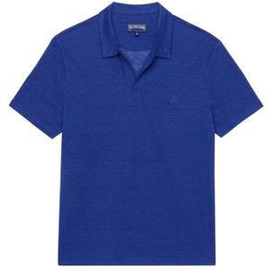 Vilebrequin, Heren, Tops, Blauw, Maat: M Linnen,