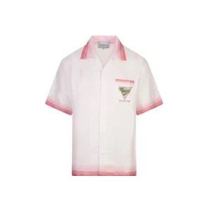Casablanca Short Sleeve Hemden , White , Heren , Maat: L
