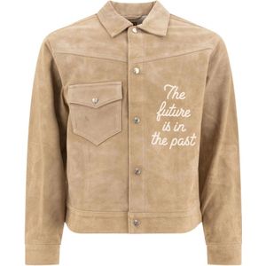 Human Made, Heren, Jassen, Beige, Maat: L Suède,