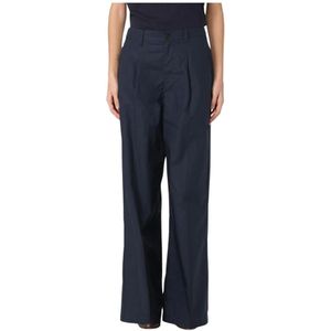 Woolrich, Dames, Broeken, Blauw, Maat: W31 Katoen,