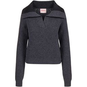 Iceberg, Dames, Truien, Grijs, Maat: S Wol,