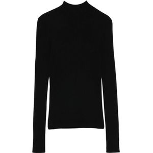Twinset, Dames, Truien, Zwart, Maat: S Viscose,