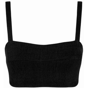 Cortana, Dames, Tops, Zwart, Maat: S Linnen,