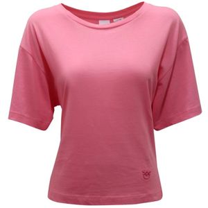 Pinko, Dames, Tops, Roze, Maat: S Jersey,