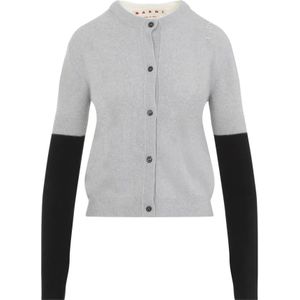Marni, Dames, Truien, Grijs, Maat: 2XS Wol,