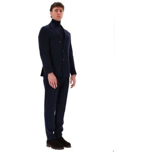 Eleventy, Heren, Pakken, Blauw, Maat: L Jersey,