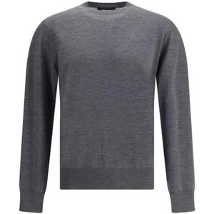 Dsquared2, Heren, Truien, Grijs, Maat: L Wol,