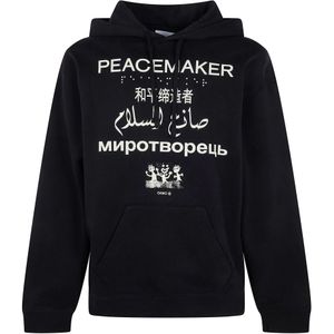 Oamc, Heren, Sweatshirts & Hoodies, Zwart, Maat: M Katoen,