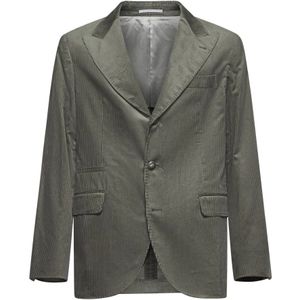 Brunello Cucinelli, Heren, Jassen, Groen, Maat: XL Corduroy,