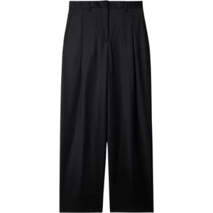 Paul Smith, Dames, Broeken, Zwart, Maat: M Flanel,