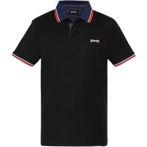 Schott Nyc, Heren, Tops, Zwart, Maat: M Katoen,