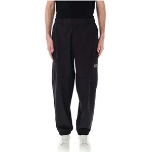 Emporio Armani Ea7, Heren, Broeken, Zwart, Maat: L Poliester,