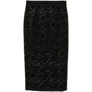 Versace Jeans Couture, Dames, Rokken, Zwart, Maat: XS Poliester,