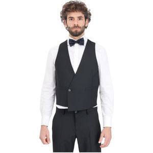 Patrizia Pepe, Heren, Pakken, Zwart, Maat: M Vinyl,