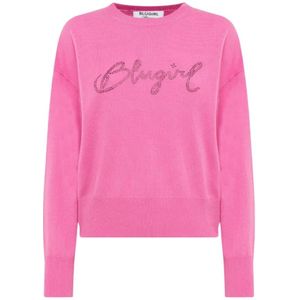 Blugirl, Dames, Truien, Roze, Maat: S
