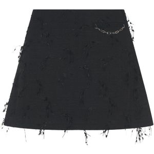 Ganni, Dames, Rokken, Zwart, Maat: XS Poliester,