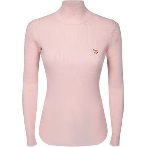 Maison Kitsuné, Dames, Truien, Roze, Maat: L Katoen,