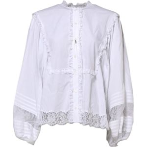 Dolce & Gabbana, Dames, Blouses & Shirts, Wit, Maat: 2XS