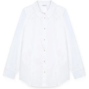 Fiorella Rubino, Dames, Blouses & Shirts, Wit, Maat: XL Katoen,