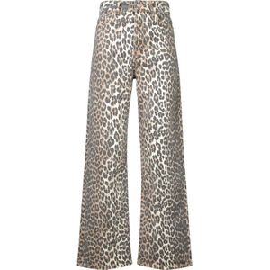 Ganni, Dames, Broeken, Veelkleurig, Maat: W28 Katoen,