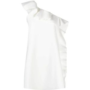Msgm, Dames, Jurken, Wit, Maat: 2XS Viscose,